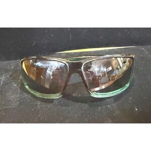 Torege Talos TR24 Sport Sunglasses Black Translucent Green Wrap Frame